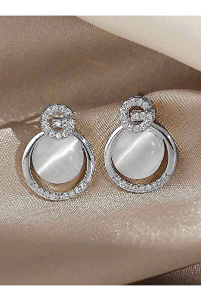 Inovius Cercei LiterÄƒ cu Stras, Ochi de PisicÄƒ - 235330