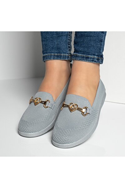 BMoD Women's grey espadrilles with a decorative accessory MOD13055