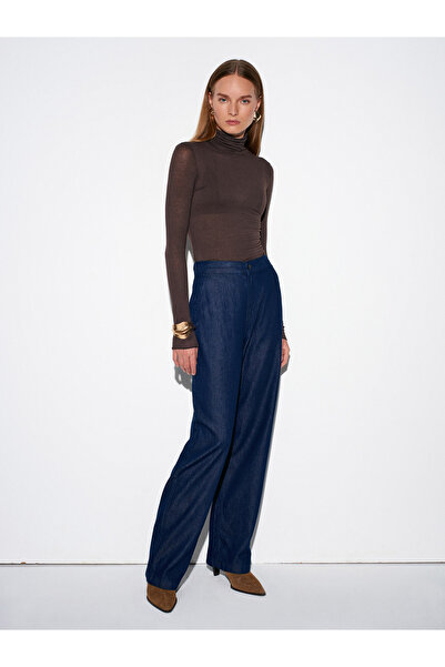 Dilvin 72071 Elastic Waist Lightweight Jeans - Navy Blue