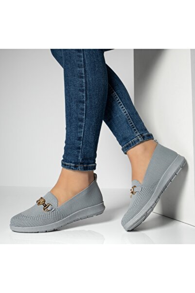 BMoD Women's grey espadrilles with a decorative accessory MOD13055
