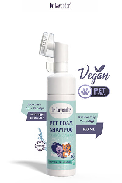Dr.Lavender Kedi & Köpek Fırçalı Pati Temizleme Köpüğü | Susuz Vegan Şampuan 160ml