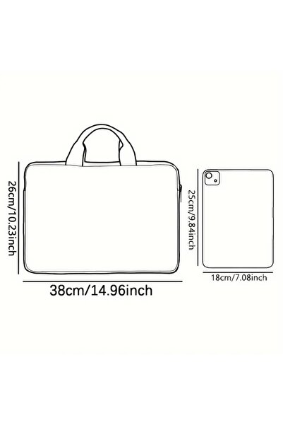 Dodemert Home 3 Gray Cat Soft Fabric Zippered Protective Polyester Notebook Bag Case (38.1 cm)