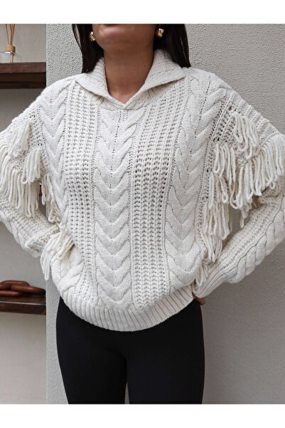 ESRAHELVACI Fringed Knit Pattern Knitwear Sweater