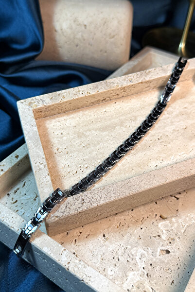 MOONİ ACCESSORİES سوار رجالي من الفولاذ المقاوم للصدأ الإيطالي الأسود بتصميم ...