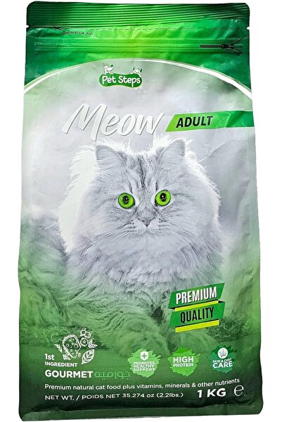 Pet Steps Meow Gourmet Dry Cat Food for Adult Cats 1kg 12 Pcs