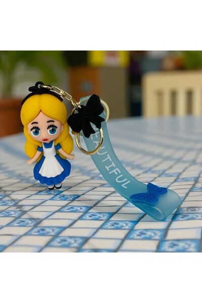 ÇERÇİ MELEK سلسلة مفاتيح وزينة حقيبة بشخصية أليس