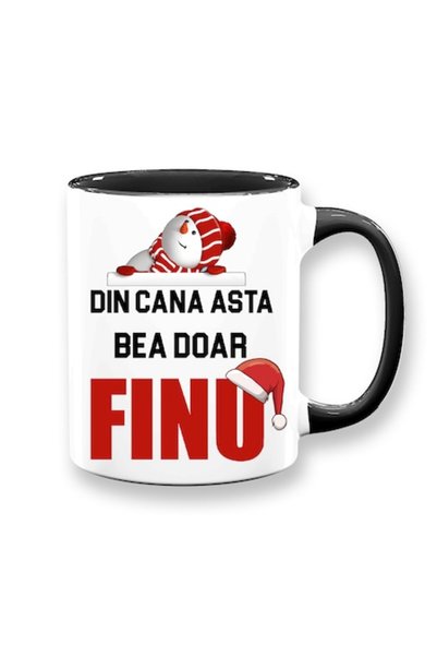 OEM Cană personalizată pentru fin cu mesajul: „Din această cană bea doar finu...