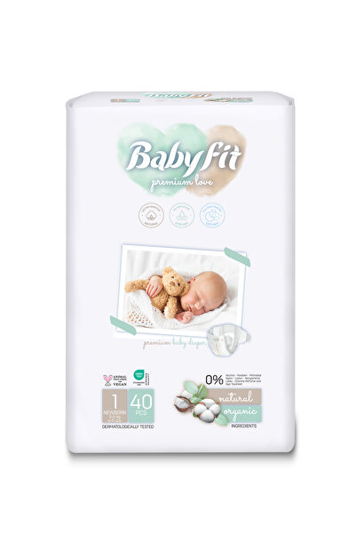 babyfit Baby Fit Natural Alcohol Free Diaper Eco Pack Size 1 (40) PC