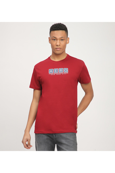 Aeropostale تي شيرت Aero رجالي برسومات بيكيه