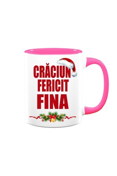 OEM Cană personalizată pentru nașă cu mesajul „Crăciun fericit, nașă”, Betapr...