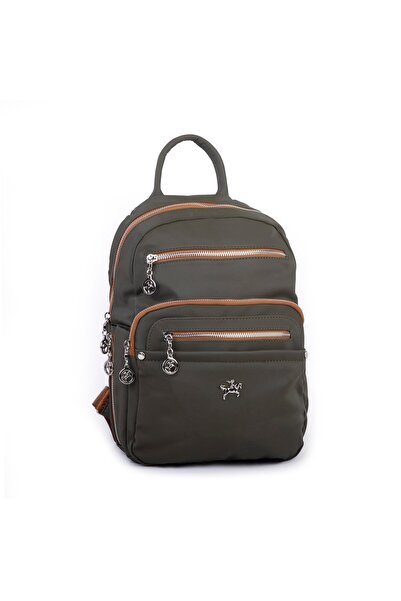 Nas Bag Rucsac cu mai multe compartimente pentru femei, verde, maro, Buzzy