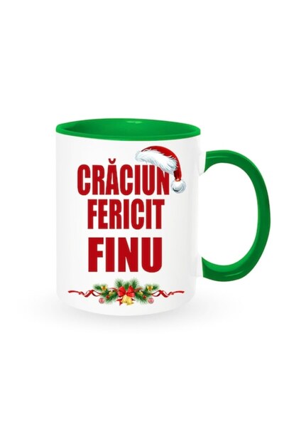 OEM Cană personalizată pentru Naș cu mesajul: „Crăciun fericit, nașule”