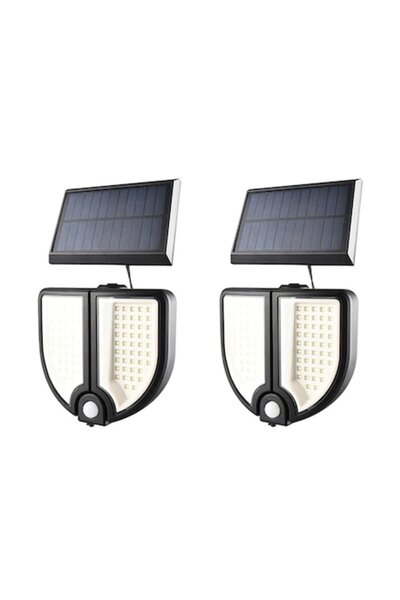 Tiessa Set 2 lampi solare ajustabile Tiessa, cu telecomanda, 90 de LED-uri, 3 moduri de functionare, rezist