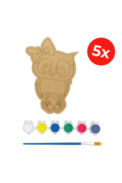 KİDOSE لوحة رسم البومة الخشبية - نشاط جماعي - نشاط تعليمي في الفصل الدراسي وا...