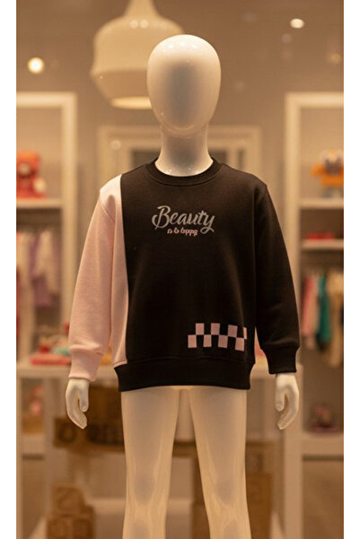 Jasminya سويت شيرت للفتيات من نوع شادونلو بيوتي تو بي هابي مطبوع باللونين الأ...