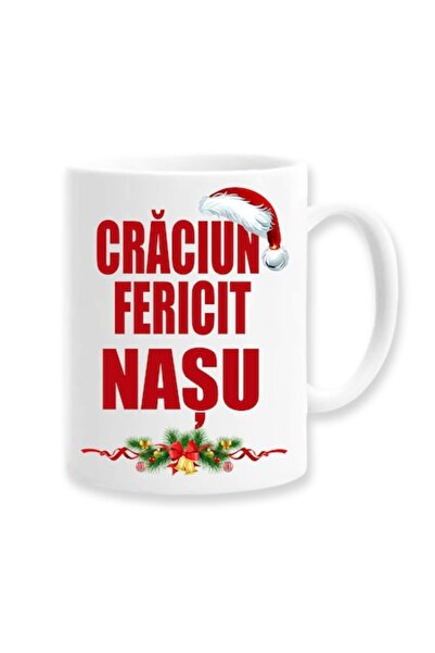 OEM Cană personalizată pentru Naș cu mesajul: „Crăciun fericit, nașule”