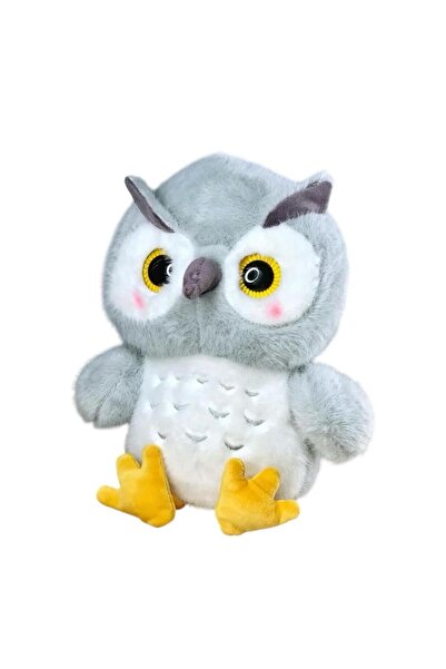 PAPU Sevimli Baykuş Peluş Oyuncak - 22 cm - Gri