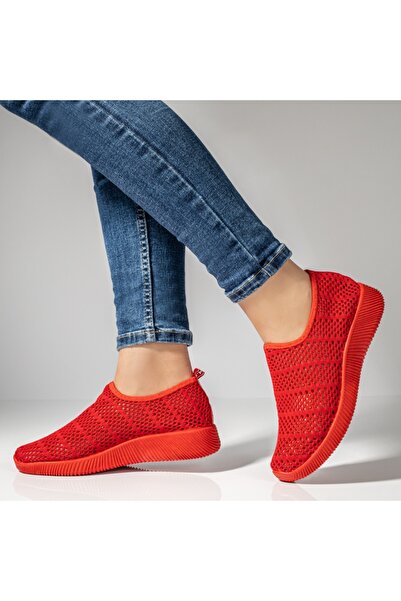 Modlet.ro Women's red perforated sports espadrilles MOD13061