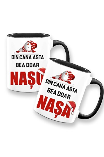 OEM Set de 2 căni personalizate cu mesajul: „Doar Nasa/Nasu bea din această c...
