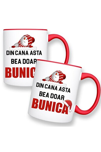 OEM Set 2 căni personalizate cu mesajul: „Această cană este doar pentru bunic...