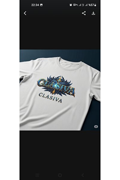 CLASİVA Special and Modern Design Custom Printed Unisex Oversize Crew Neck T-...