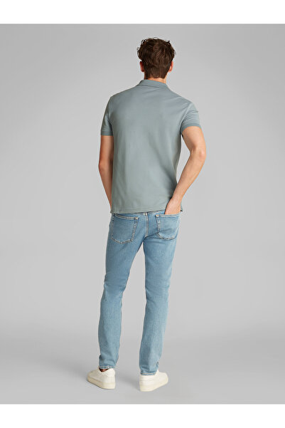 Calvin Klein Men Lead Blue Short Sleeve Monologo Polo T-Shirt