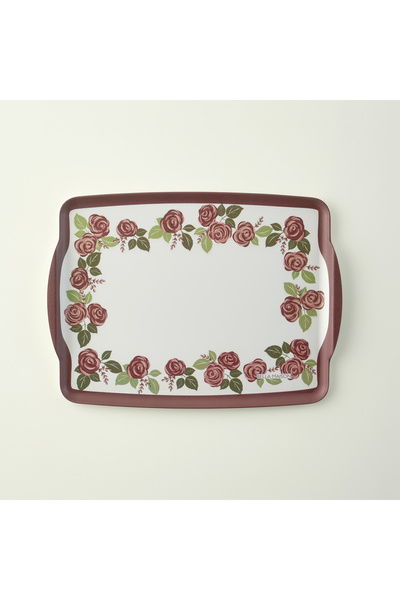 Bella Maison Rose Melamin Tepsi Gülkurusu (42x31 cm)
