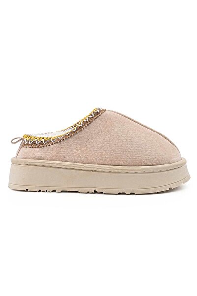 Tmall Papuci pentru copii, din piele intoarsă, prietenoasă cu mediul, cu îmbrăcăminte, PC07, bej