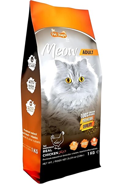 Pet Steps Meow Dry Chicken Cat Food for Adult Cats, 1 kg