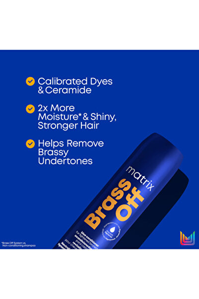 Matrix , Brass Off, Professional Conditioner For Brunette Hair, To Neutralize Warm Tones, 1000 ml