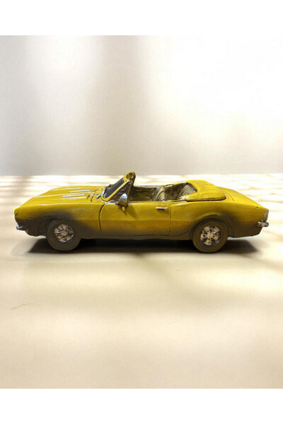 GİTTİGİTTİ Vintage Klasik Spor Araba Dekoratif Obje Sarı