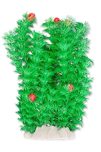 HAPPET Planta Artificiala Pentru Acvariu, 20 cm, Verde/Rosu, 2F14