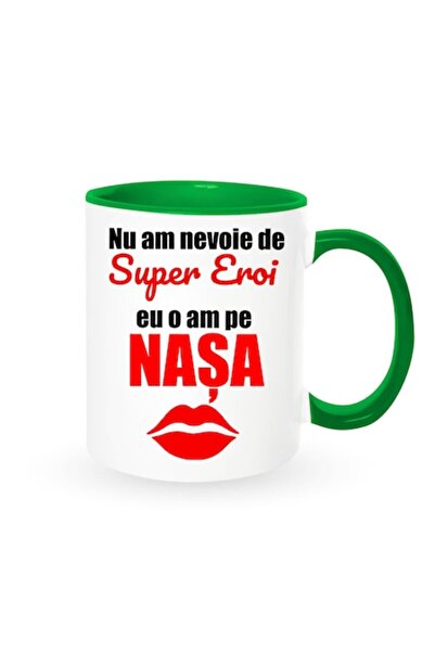 OEM Cană personalizată cu mesajul „Nu am nevoie de supereroi, am nașa mea”, B...