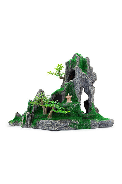 HAPPET Decor Pentru Acvariu, Stanca Cu Plante, 27 cm, R132