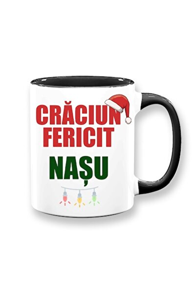 OEM Cană personalizată pentru Naș cu mesajul „Crăciun fericit, naș”, Betaprin...