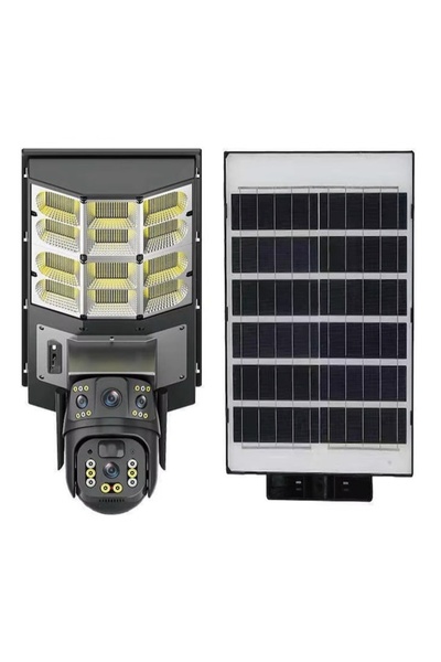 FOXMAG24 Lampă stradală solară wireless, impermeabilă, cu cameră WiFi HD, telecomandă și interfon bidirecțional