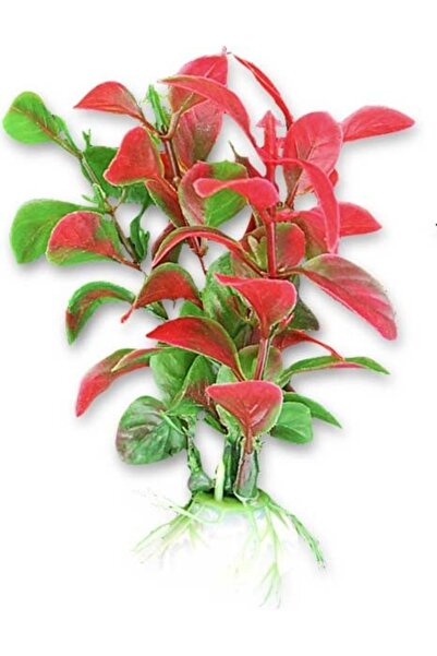 HAPPET Planta Artificiala Pentru Acvariu, 10 cm, Verde/Rosu, 1B03