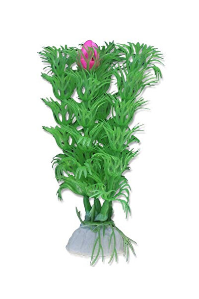 HAPPET Planta Artificiala Pentru Acvariu, Blister, 10 cm, Verde/Roz, 1B06