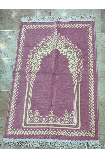 GÜRLEK TEKSTİL سجادة صلاة منسوجة من قماش الشنيل بنقشة محراب