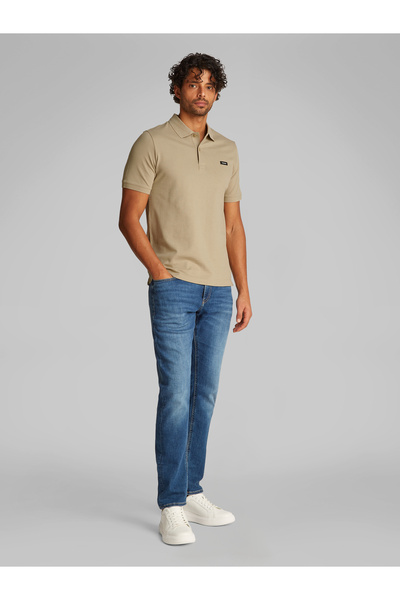 Calvin Klein Men Tree House Short Sleeve Stretch Pique Slim Polo T-Shirt