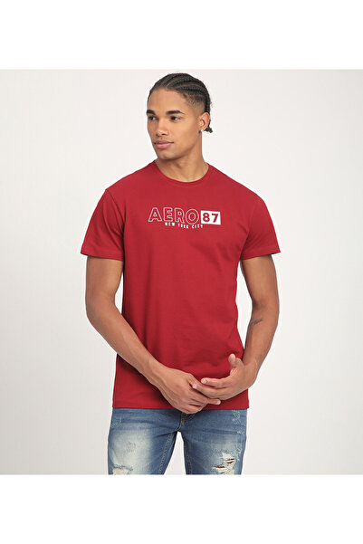 Aeropostale تي شيرت Aero رجالي برسومات بيكيه