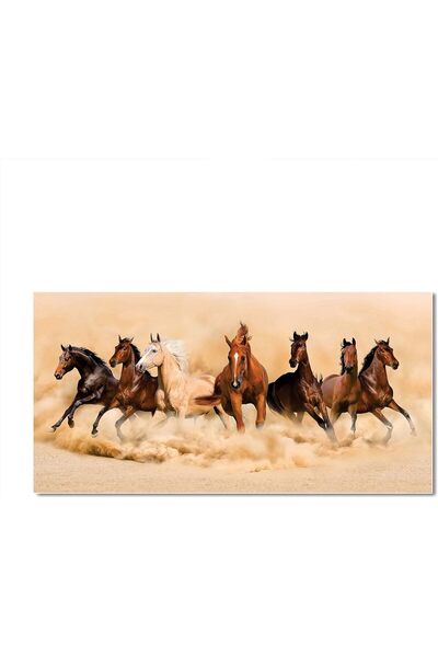 BPA ملصقات فنية جدارية تحفيزية للمنزل، لوحة قماشية ملهمة لخيول تجري في فاستو ...