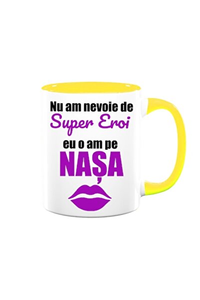 OEM Cană personalizată cu mesajul: „Nu am nevoie de supereroi, am nașa mea”, ...