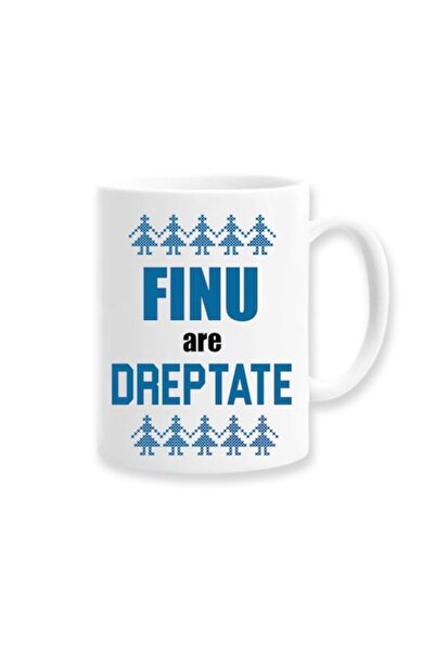 OEM Personalized Mug with Message: 'Finu is Right', Betaprint, Traditional Motifs, White, 330ml