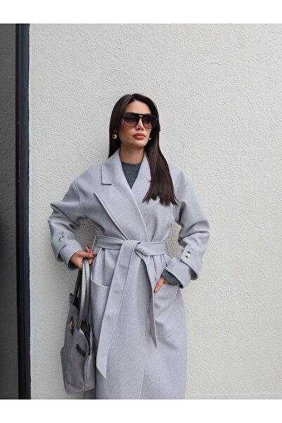 ESRAHELVACI Open Pocket Epaulet Detail Belted Coat