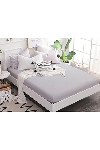 Other Jersey cotton fitted sheet 160x200 ash gray