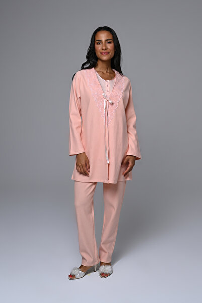 Marilyn Club طقم بيجامة نسائية مع روب، مجموعة من 3 قطع