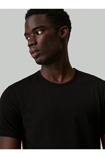 Calvin Klein Men Black Crew Neck Lounge T-Shirts Pack of 2