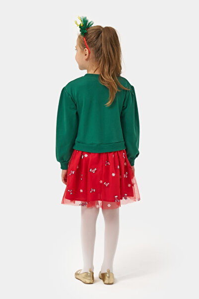 Minipodyum Φόρεμα για κορίτσια με θέμα την Πρωτοχρονιά με τούλι και δώρο κορώνας