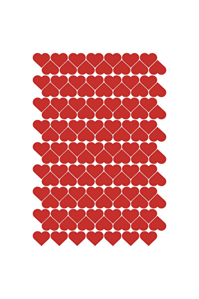 Bimotif 2380 Pieces of Ribbon Heart Stickers, 2cm (20 Sheets)